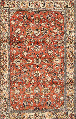 Machine Washable Traditional Sandy Brown Rug, wshtr4541