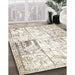Machine Washable Traditional Champagne Beige Rug in a Family Room, wshtr4542
