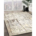 Traditional Champagne Beige Persian Rug in Family Room, tr4542