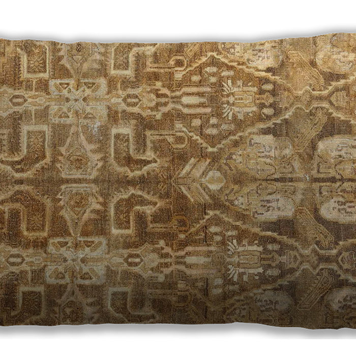 Traditional Classic Rectangular Sedona Brown Lumbar Throw Pillow, 13 inch by 19 inch, lbtr4543