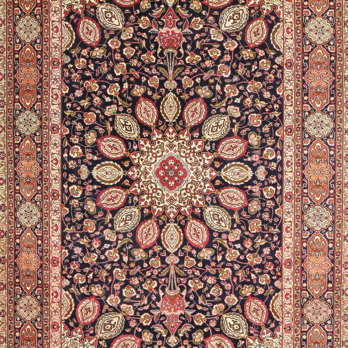 Traditional Saffron Red Medallion Rug, tr4544