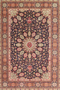 Machine Washable Traditional Saffron Red Rug, wshtr4544