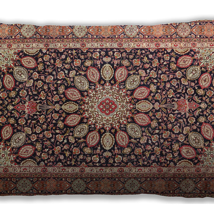 Traditional Classic Rectangular Saffron Red Lumbar Throw Pillow, 13 inch by 19 inch, lbtr4544