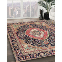 Traditional Red Brown Medallion Rug, tr4548