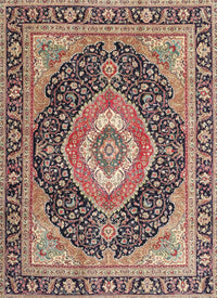 Machine Washable Traditional Red Brown Rug, wshtr4548