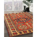 Machine Washable Traditional Tomato Red Rug in a Family Room, wshtr454