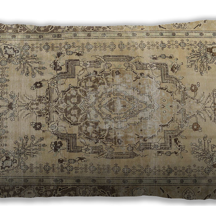 Traditional Classic Rectangular Brown Lumbar Throw Pillow, 13 inch by 19 inch, lbtr4550