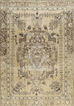 Machine Washable Traditional Brown Rug, wshtr4550