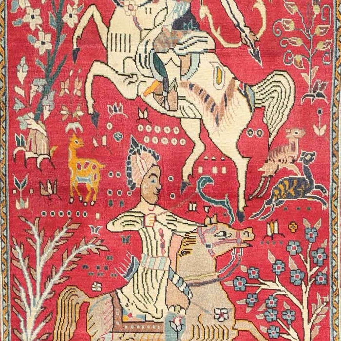 Machine Washable Traditional Red Rug, wshtr4551