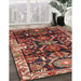 Traditional Saffron Red Persian Rug in Family Room, tr4552