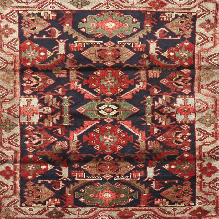 Square Traditional Saffron Red Persian Rug, tr4552