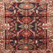 Square Traditional Saffron Red Persian Rug, tr4552