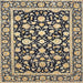 Round Machine Washable Traditional Brown Rug, wshtr4553