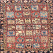 Square Traditional Brown Red Persian Rug, tr4556