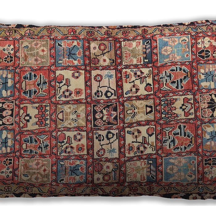 Traditional Classic Rectangular Brown Red Lumbar Throw Pillow, 13 inch by 19 inch, lbtr4556