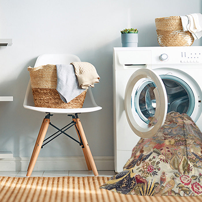 Machine Washable Traditional Sienna Brown Rug in a Washing Machine, wshtr4557