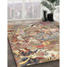 Machine Washable Traditional Sienna Brown Rug in a Family Room, wshtr4557