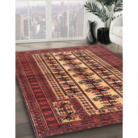 Traditional Saffron Red Persian Rug, tr4559