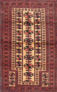 Machine Washable Traditional Saffron Red Rug, wshtr4559