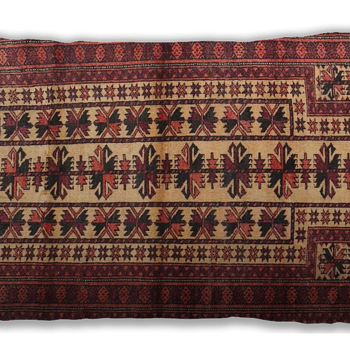 Traditional Classic Rectangular Saffron Red Lumbar Throw Pillow, 13 inch by 19 inch, lbtr4559