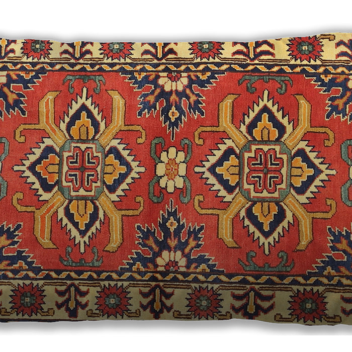 Traditional Classic Rectangular Fire Brick Red Lumbar Throw Pillow, 13 inch by 19 inch, lbtr455