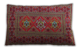 Traditional Classic Rectangular Dark Almond Brown Lumbar Throw Pillow, 13 inch by 19 inch, lbtr4561