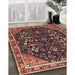 Machine Washable Traditional Copper Red Pink Rug in a Family Room, wshtr4562