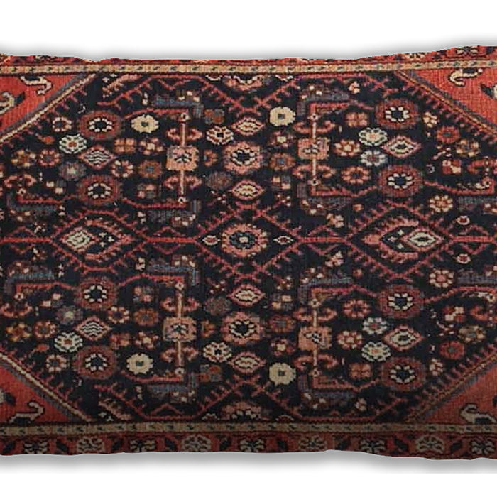 Traditional Classic Rectangular Copper Red Pink Lumbar Throw Pillow, 13 inch by 19 inch, lbtr4562