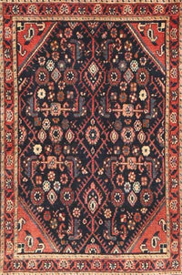 Machine Washable Traditional Copper Red Pink Rug, wshtr4562