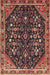 Machine Washable Traditional Copper Red Pink Rug, wshtr4562