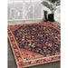 Traditional Copper Red Pink Persian Rug in Family Room, tr4562