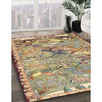 Traditional Sienna Brown Animal Rug, tr4564