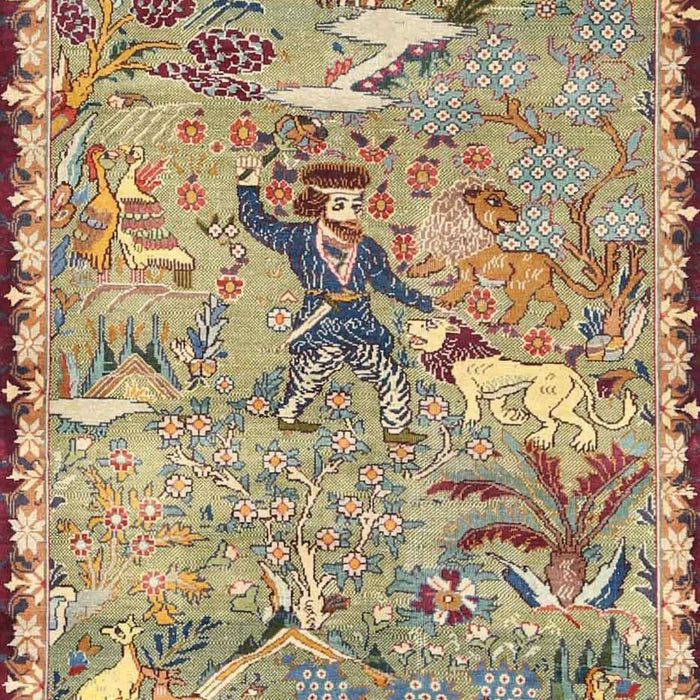 Traditional Sienna Brown Animal Rug, tr4564