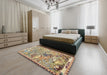 Traditional Sienna Brown Animal Rug in a Bedroom, tr4564