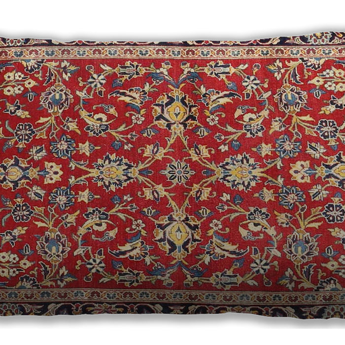 Traditional Classic Rectangular Red Lumbar Throw Pillow, 13 inch by 19 inch, lbtr4565