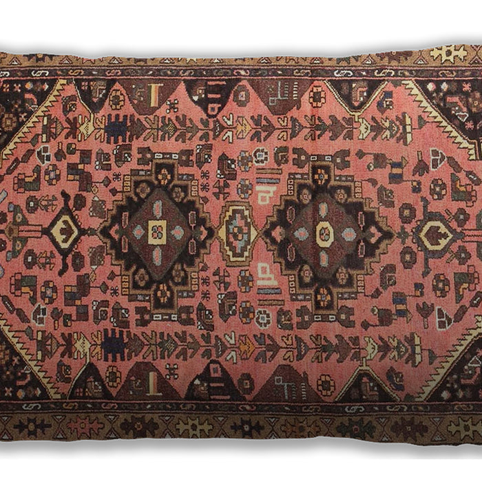 Traditional Classic Rectangular Dark Sienna Brown Lumbar Throw Pillow, 13 inch by 19 inch, lbtr4566