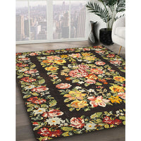 Traditional Bakers Brown Medallion Rug, tr456