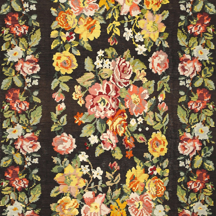 Traditional Bakers Brown Medallion Rug, tr456