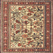 Square Traditional Dark Sienna Brown Persian Rug, tr4571