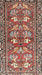 Machine Washable Traditional Brown Red Rug, wshtr4572