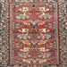 Round Machine Washable Traditional Brown Red Rug, wshtr4572