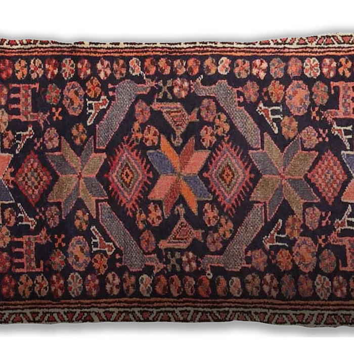 Traditional Classic Rectangular Sunrise Orange Lumbar Throw Pillow, 13 inch by 19 inch, lbtr4574