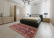 Traditional Sunrise Orange Persian Rug in a Bedroom, tr4574