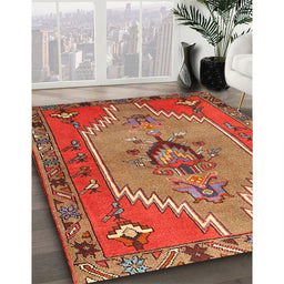 Traditional Red Persian Rug in Family Room, tr4575