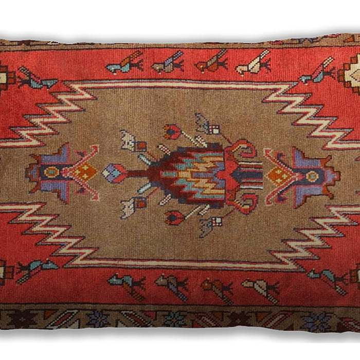 Traditional Classic Rectangular Red Lumbar Throw Pillow, 13 inch by 19 inch, lbtr4575