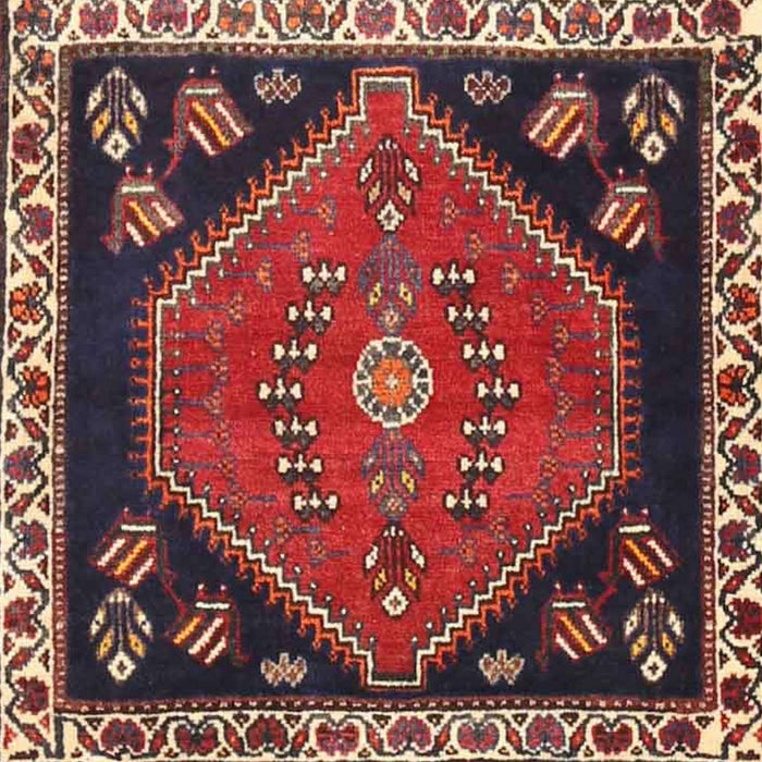 Square Traditional Dark Almond Brown Persian Rug, tr4577