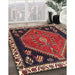 Traditional Dark Almond Brown Persian Rug in Family Room, tr4577