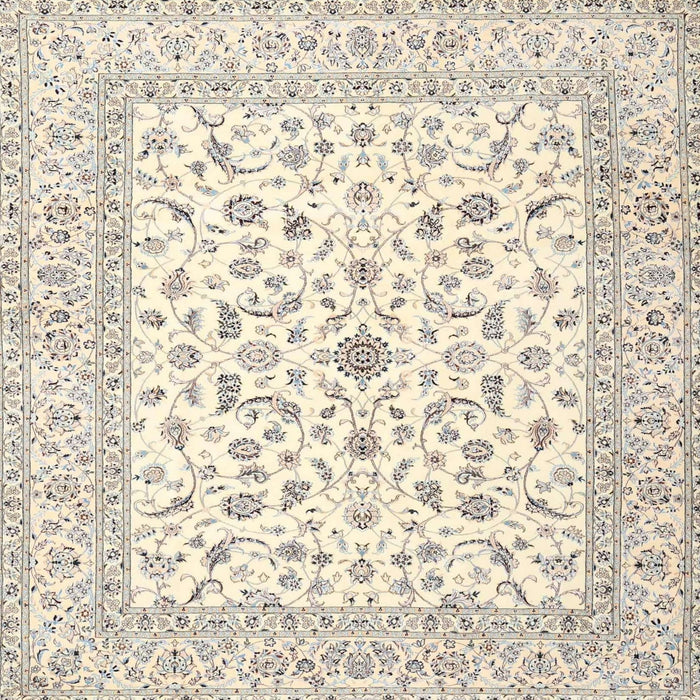 Round Machine Washable Traditional Peach Beige Rug, wshtr4578