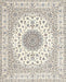 Traditional Champagne Beige Medallion Rug, tr4579