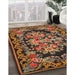 Machine Washable Traditional Bronze Brown Rug in a Family Room, wshtr457